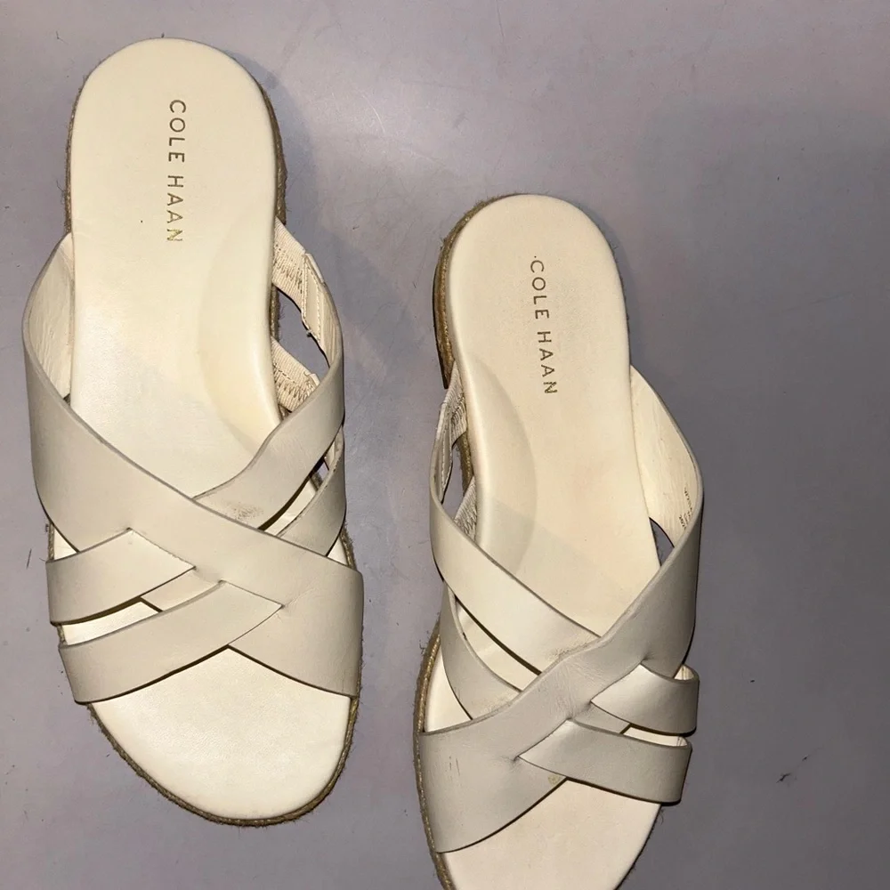 Authentic Cole haan florets flat slide sandal